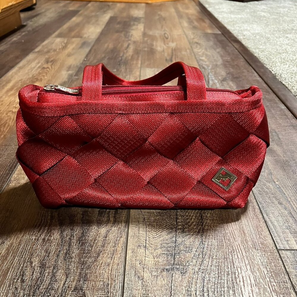 Maggie Bags Red Seatbelt Purse